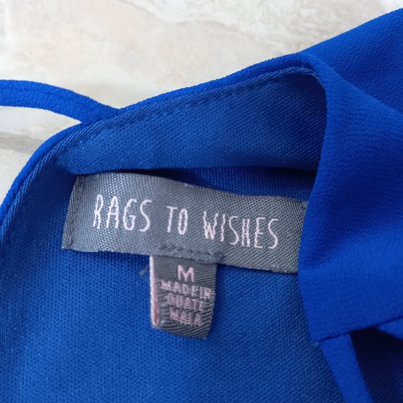 Rags to wishes blue romper size medium - Picture 7 of 8